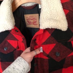Levi’s Plaid Sherpa-Collar Jacket